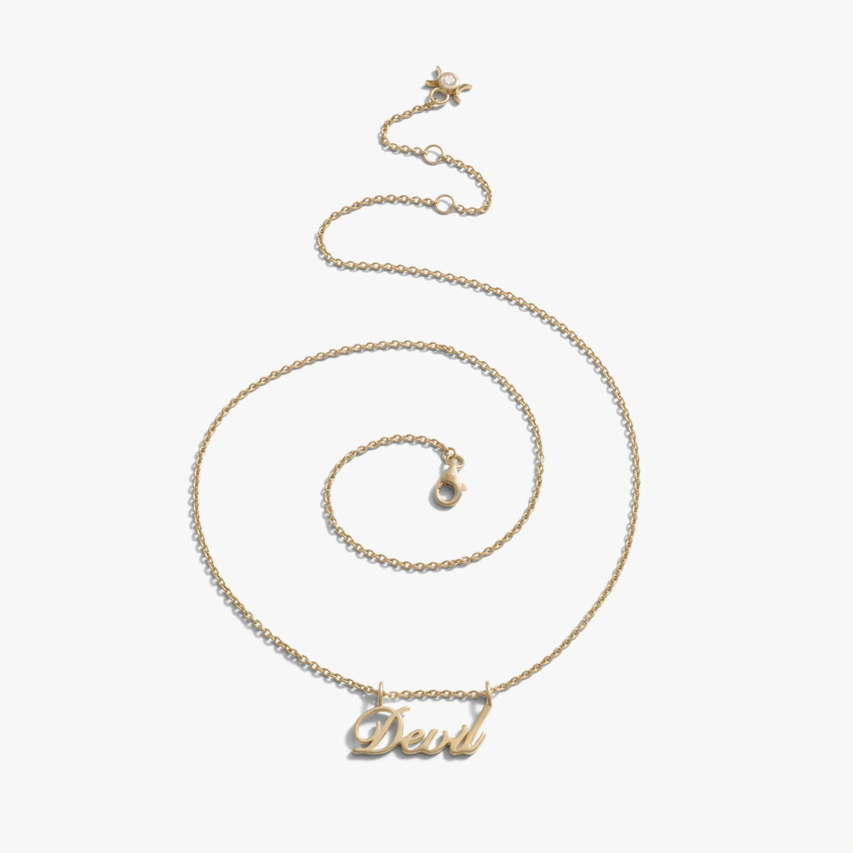 Devil Nameplate Necklace