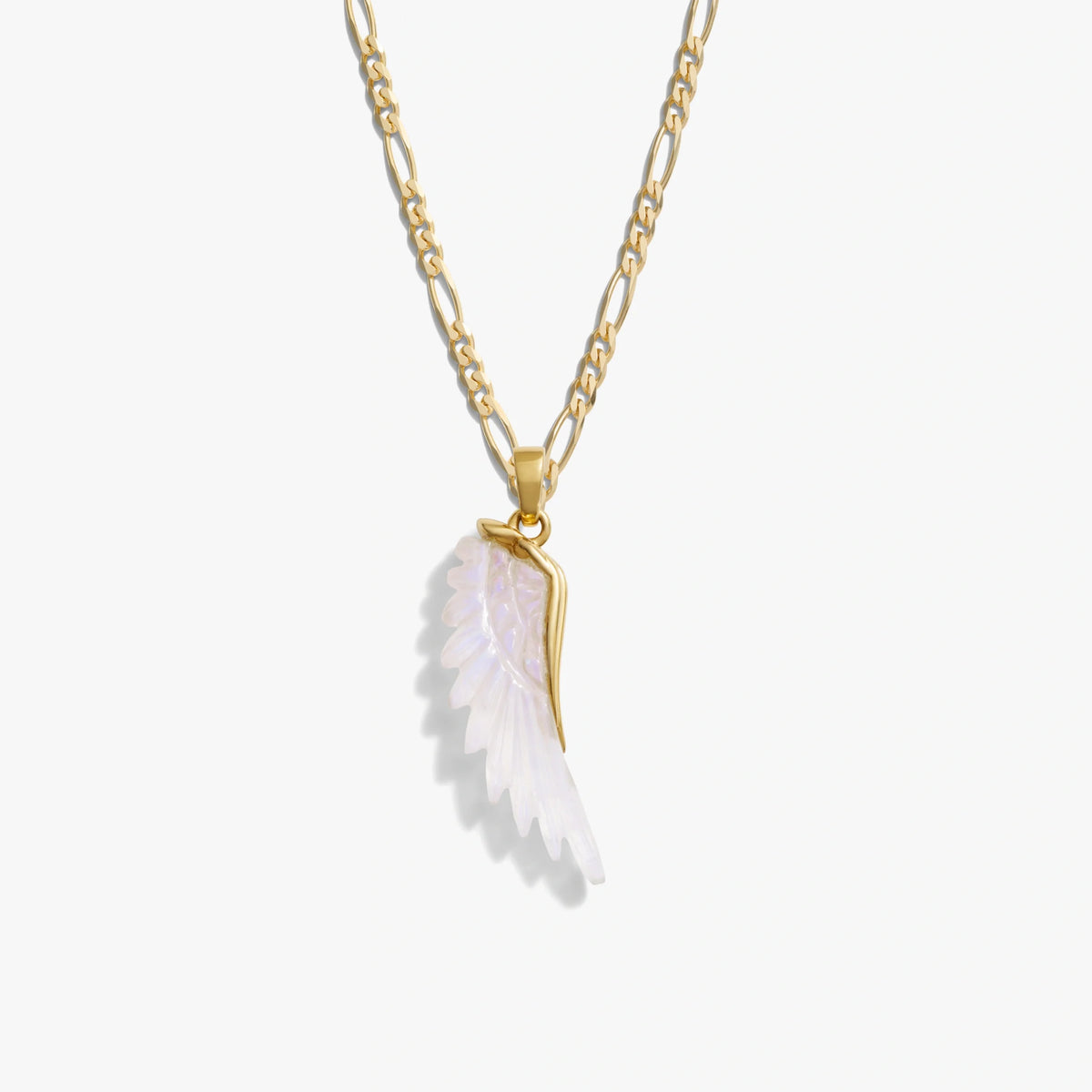 Carved Wing Figaro Necklace