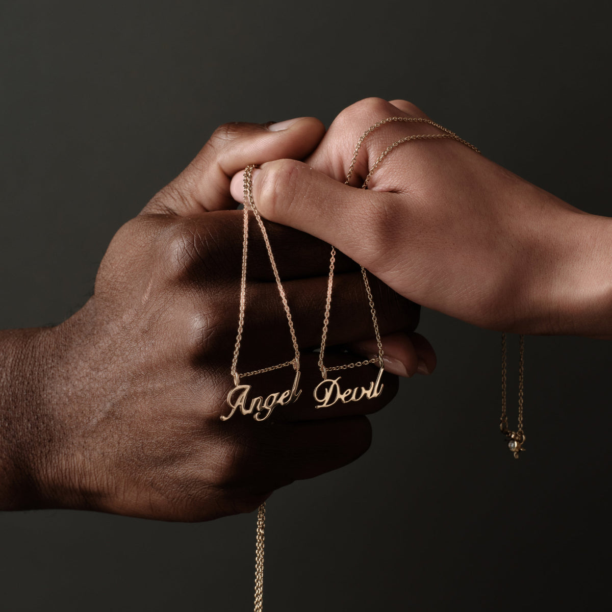 Devil Nameplate Necklace