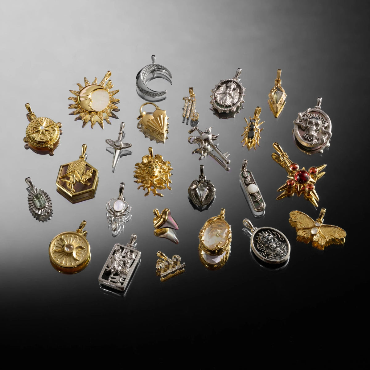 Triple Moon Key Amulet