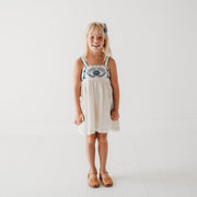 Azurea Linen Embroidery Dress
