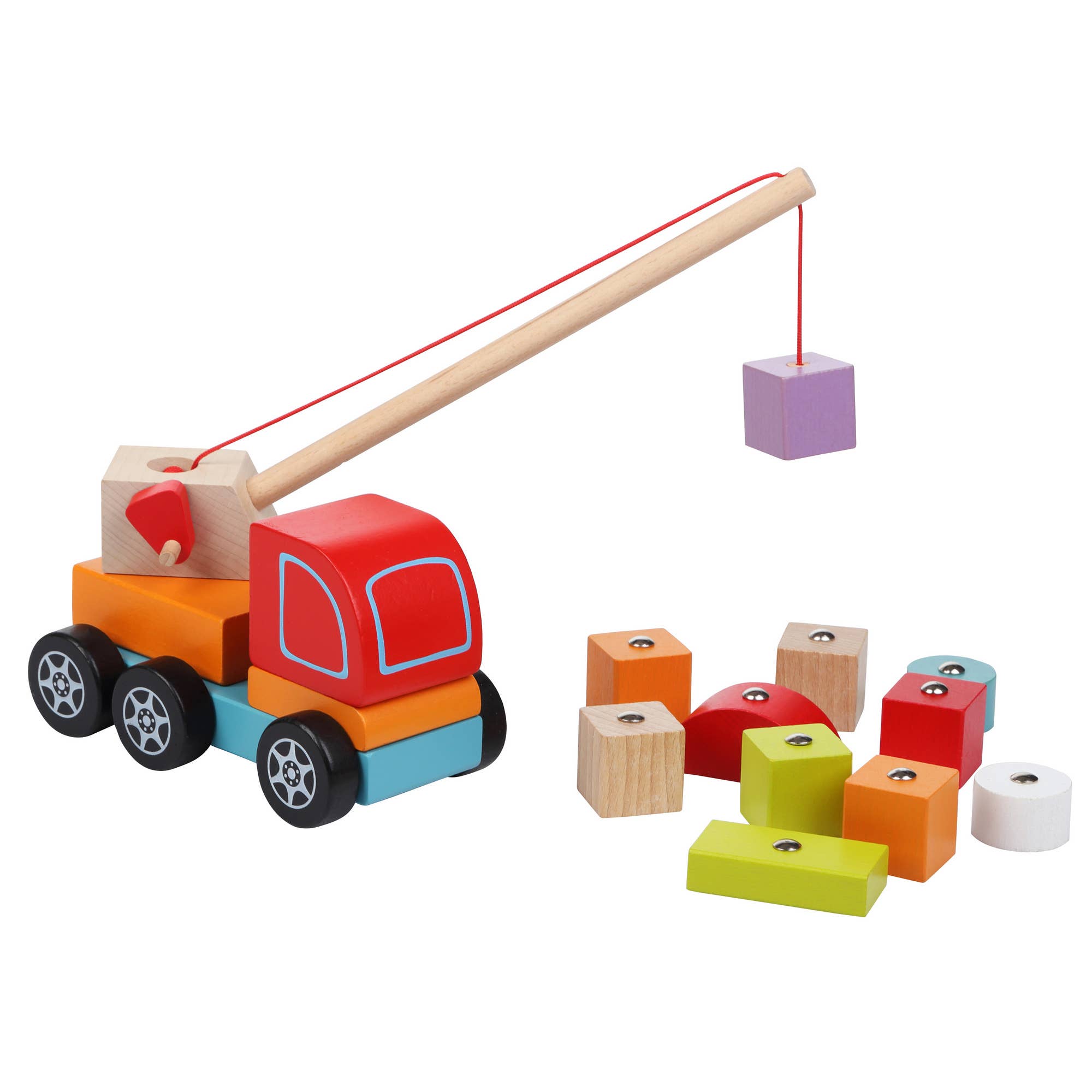 Wise Elk/Cubika Wooden toy - Crane Truck by Wise Elk