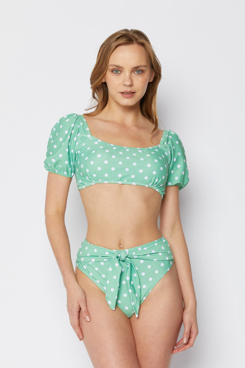 B2102-mint/wht Dot