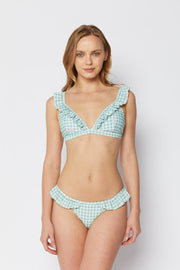 B2803-gingham Daisy Lime