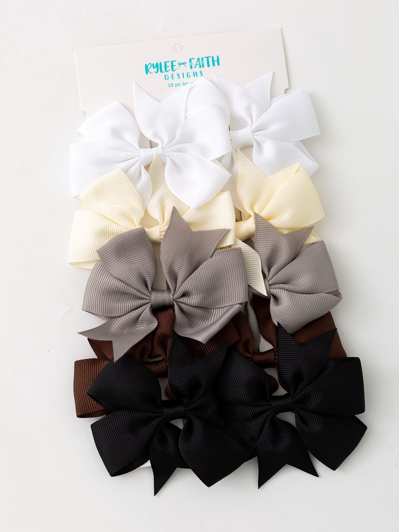 Fall Bow Hair Clip Set