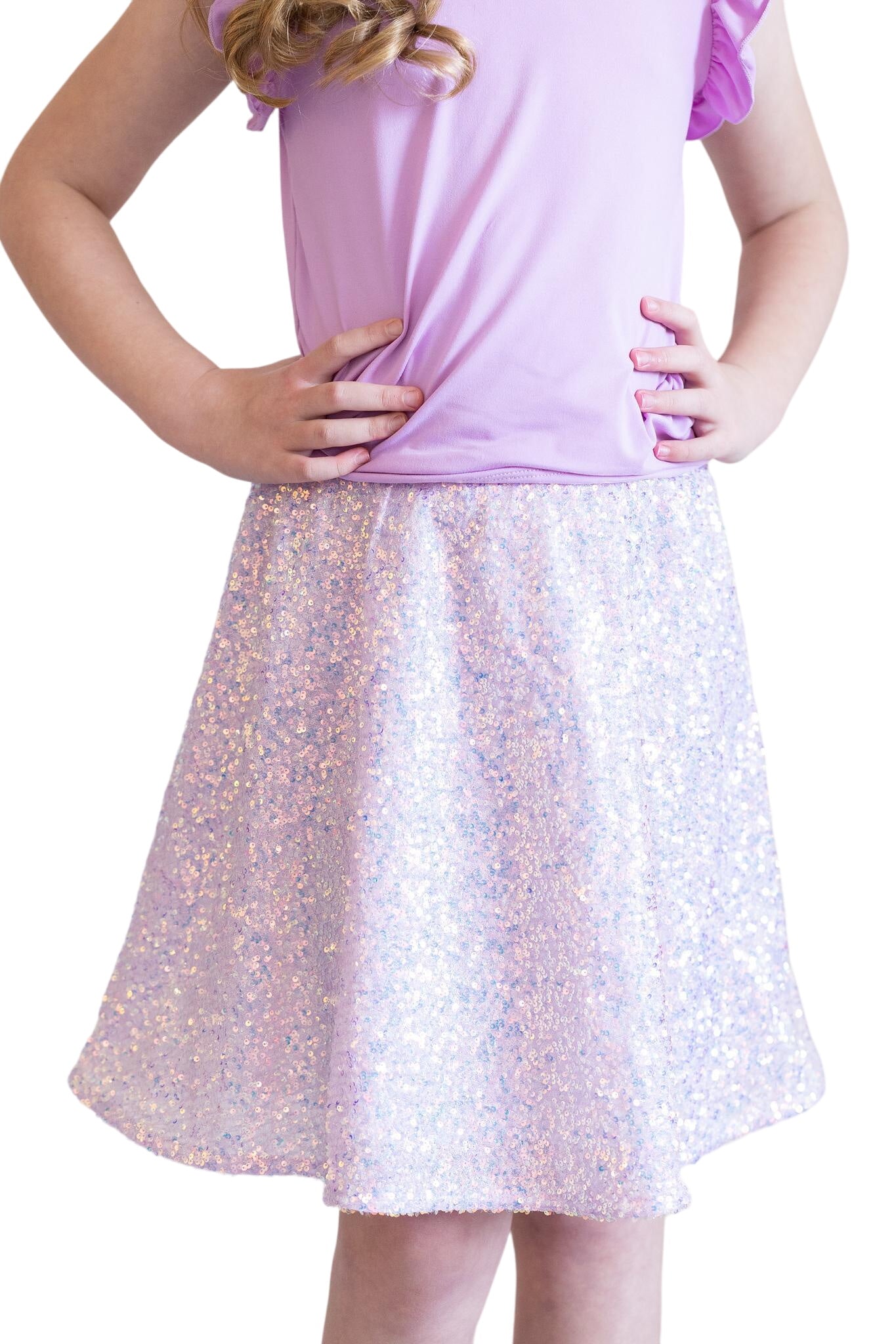 Lavender Sequin Twirl Skirt