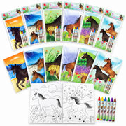 Horses Coloring Books With Crayons Party Favors - Set Of 6 Or 12
