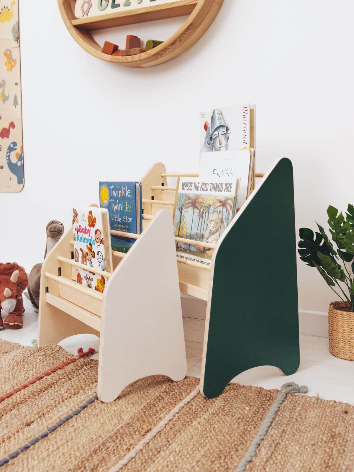 Wooden Montessori Bookshelf Natural (usa Only)