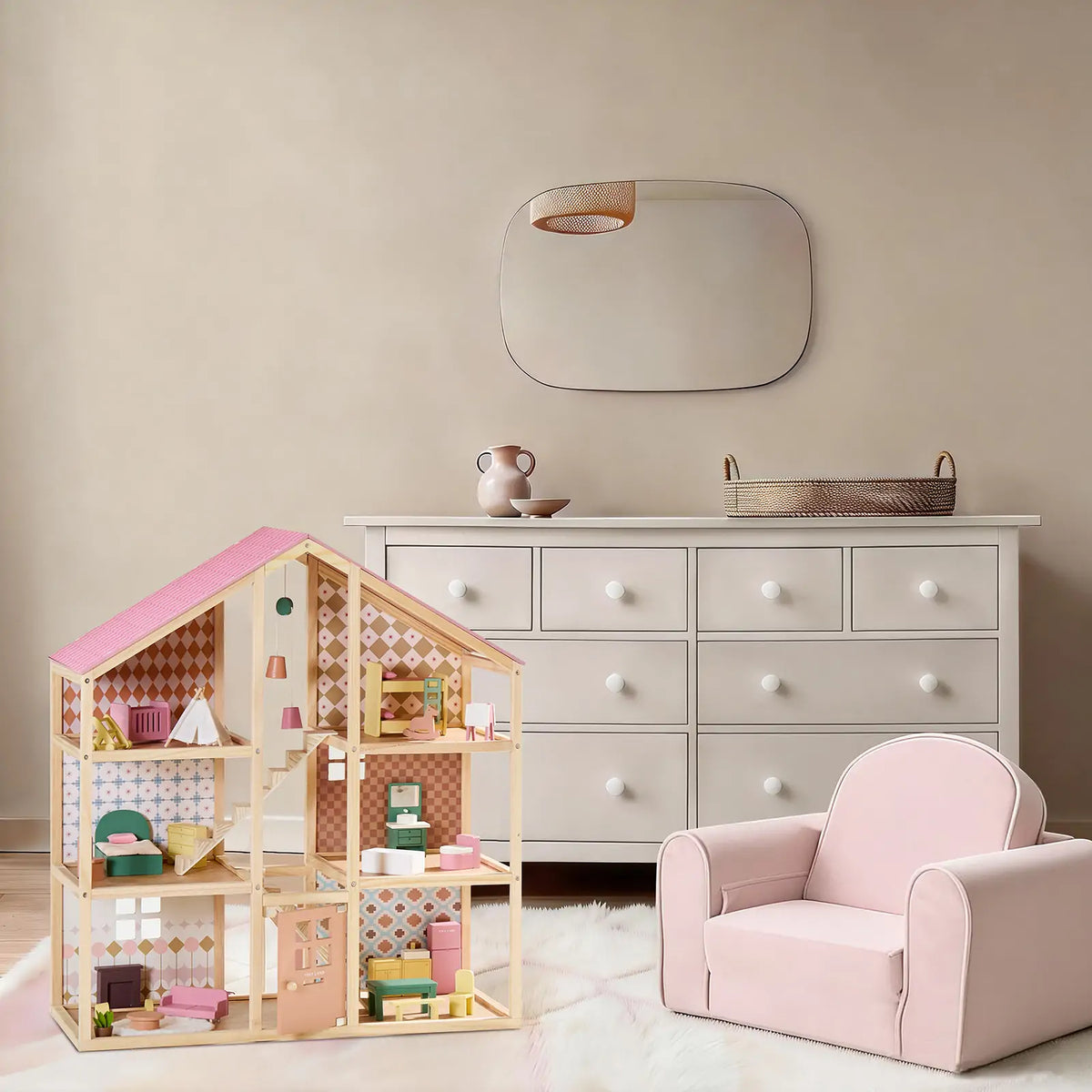 ® Sweetwood Pegasus Dollhouse & Wooden Dollhouse Dolls