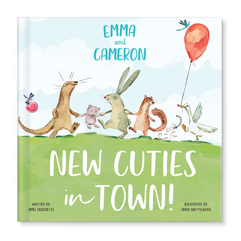 New Cuties in Town for Twins Personalized Book