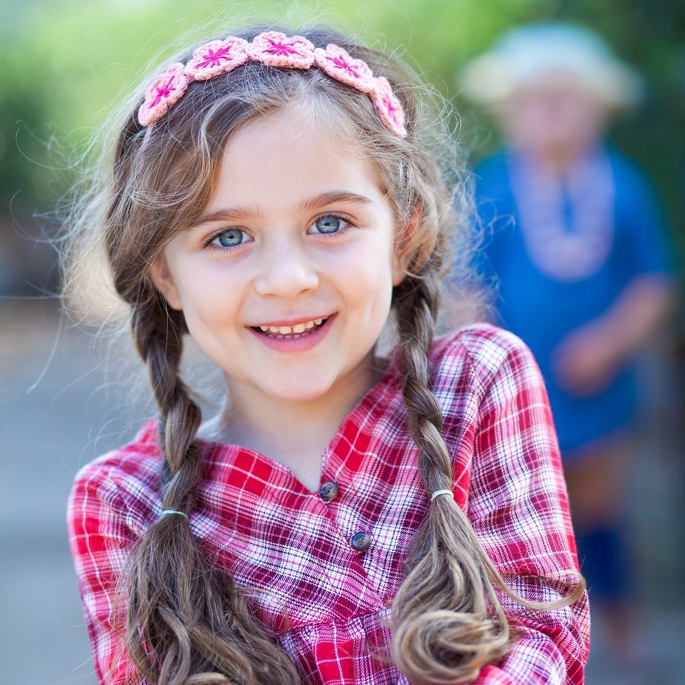 Girls Flower Crown Headband (age 3-8 Years) - Unique Design, Artisan Knit Hairband For Toddlers And Young Girls