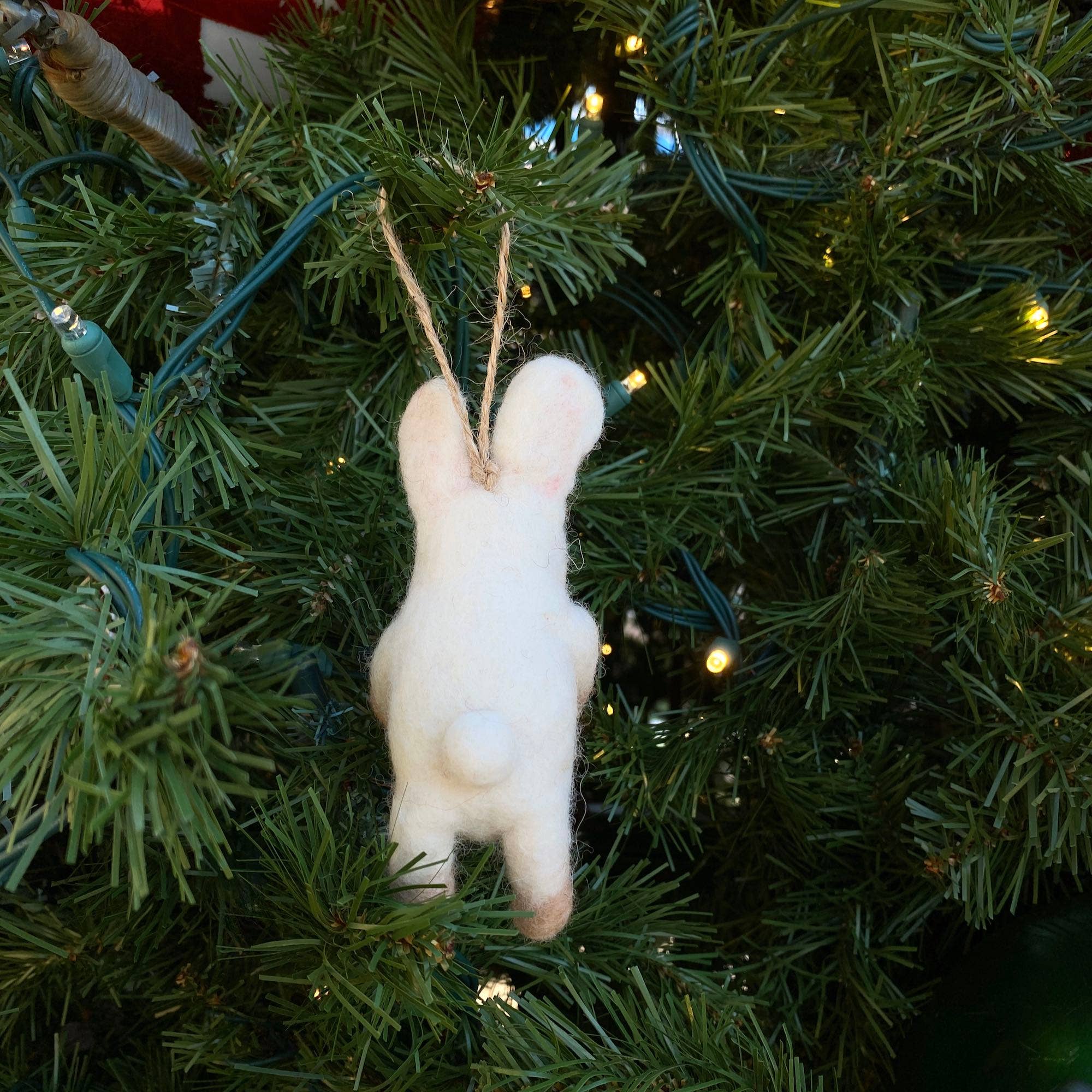 Felt Ornament - Bunny Holding A Heart
