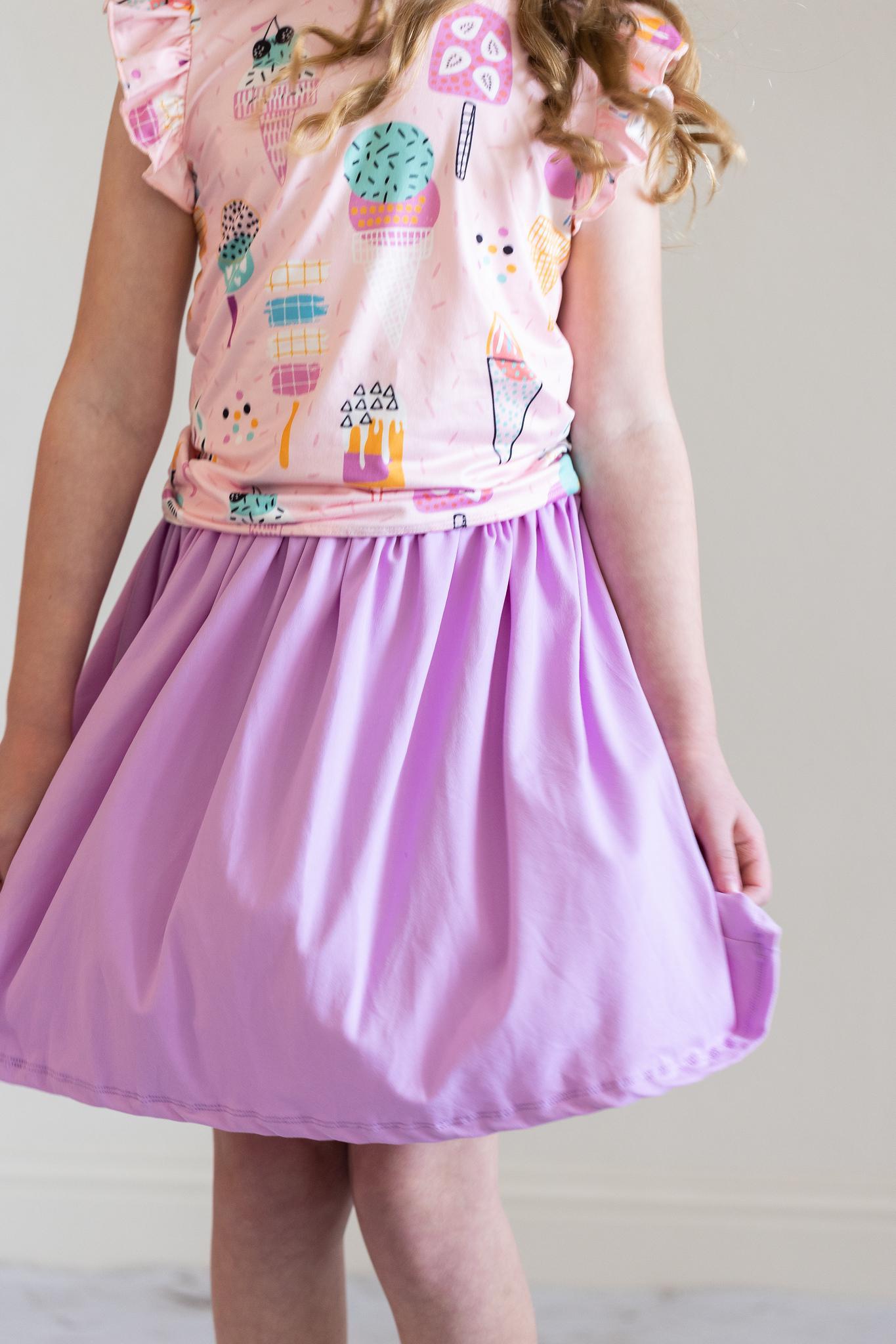 Sale Bright Lilac Twirl Skirt