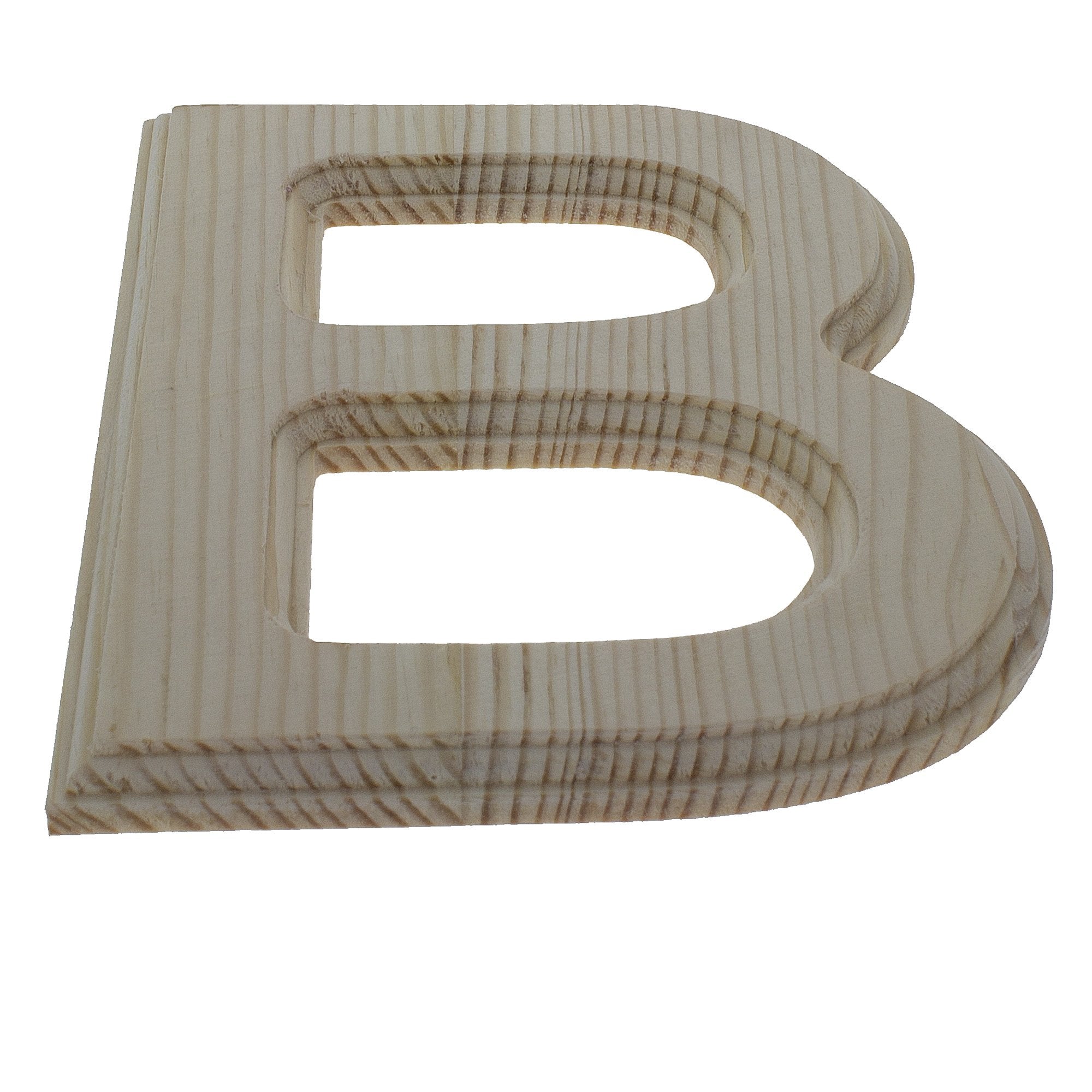 Unfinished Wooden Arial Font Letter B (6.25 Inches)