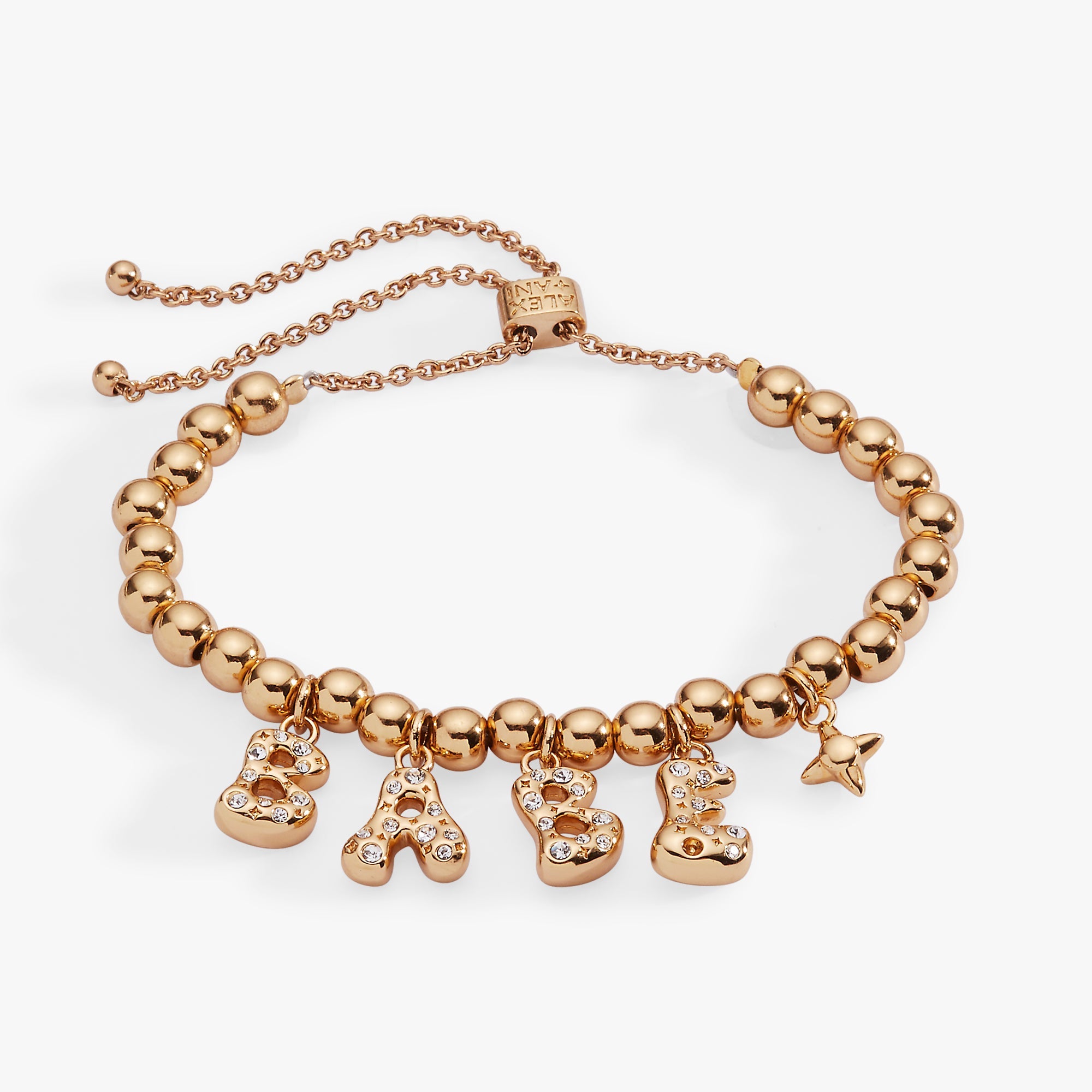'babe' Bubble Beaded Bolo Bracelet