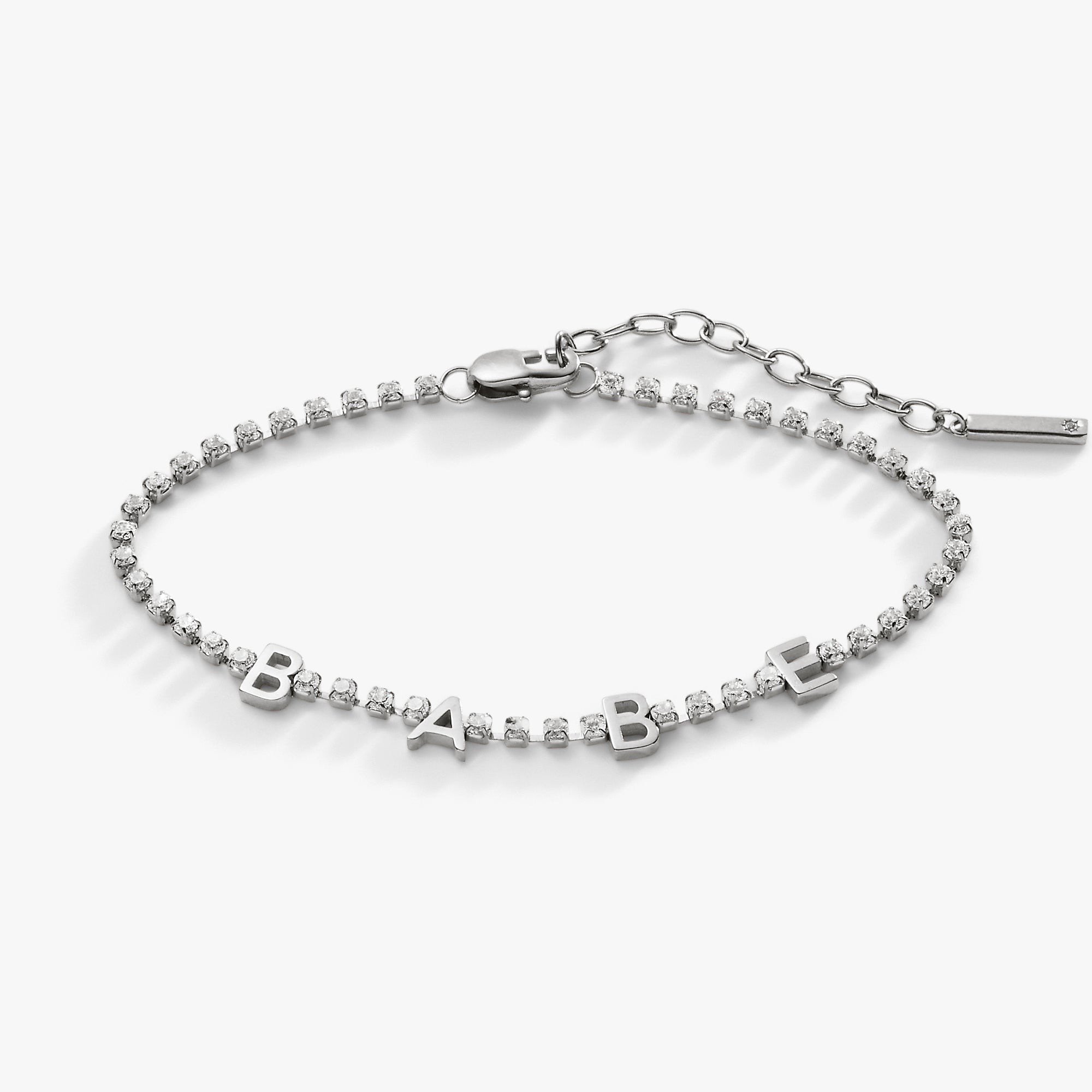 "babe" Crystal Tennis Bracelet