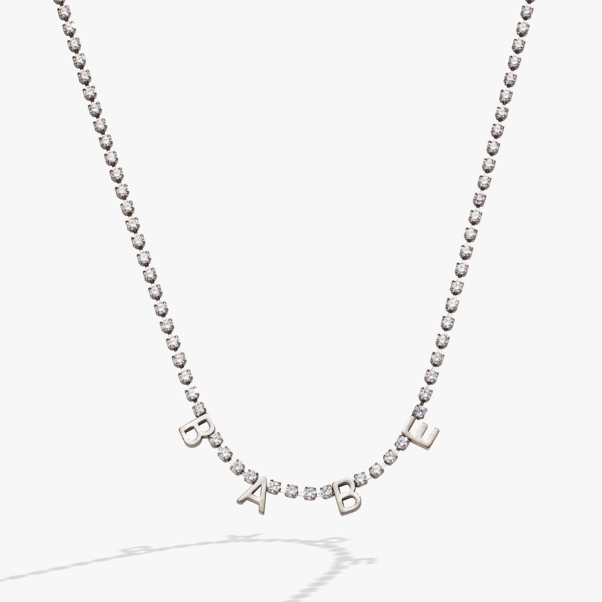 “babe” Crystal Tennis Necklace