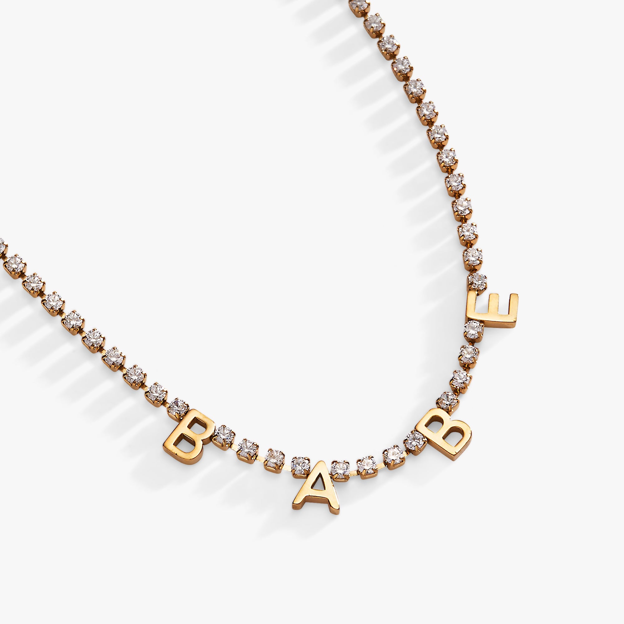 “babe” Crystal Tennis Necklace