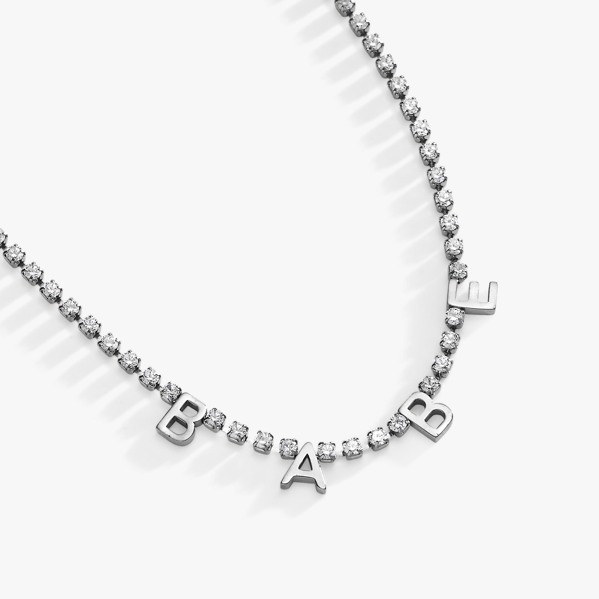 “babe” Crystal Tennis Necklace