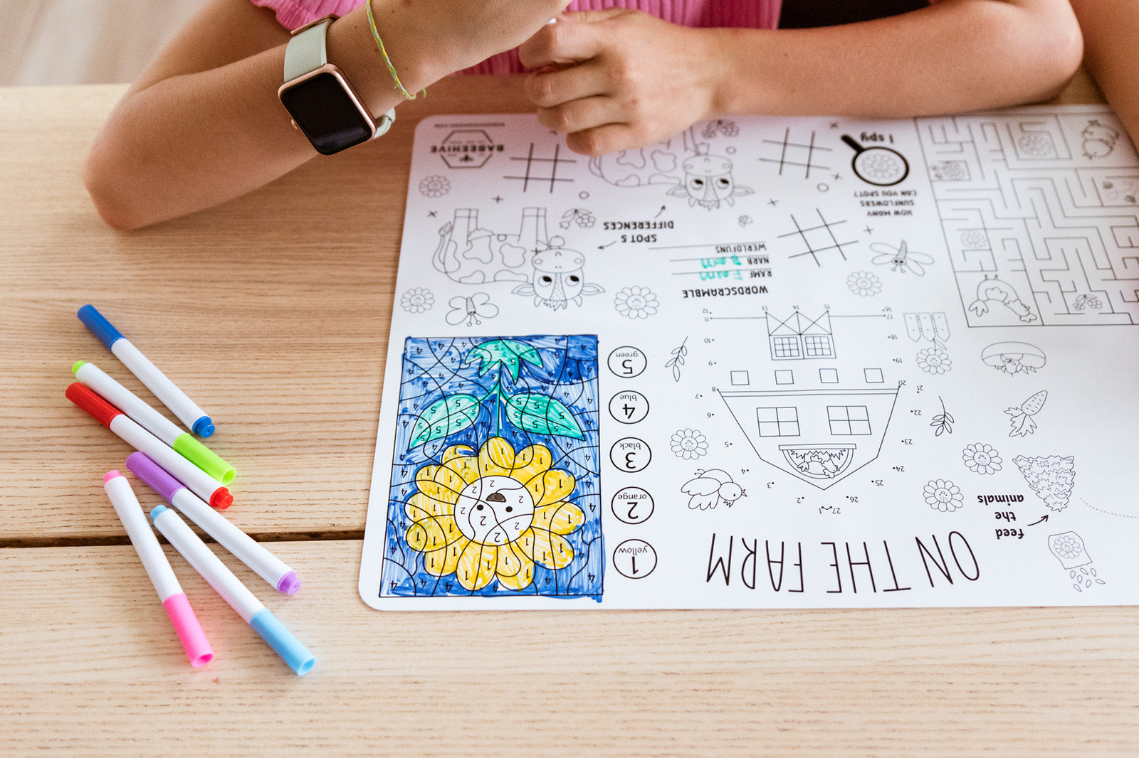 Silicone Reusable Coloring Placemat - 5 New Designs