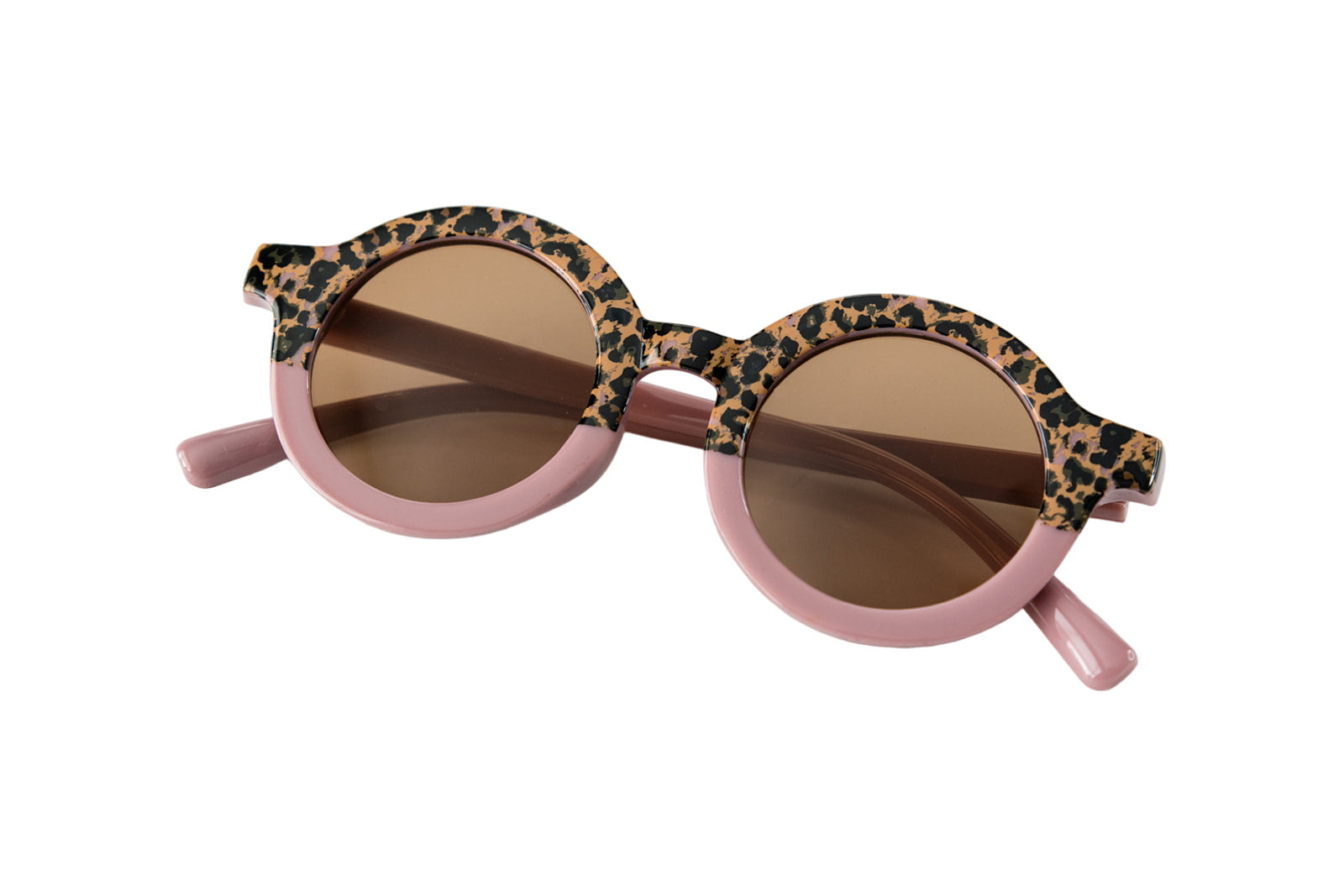 Toddler & Kid Retro Sunglasses - Purple Cheetah