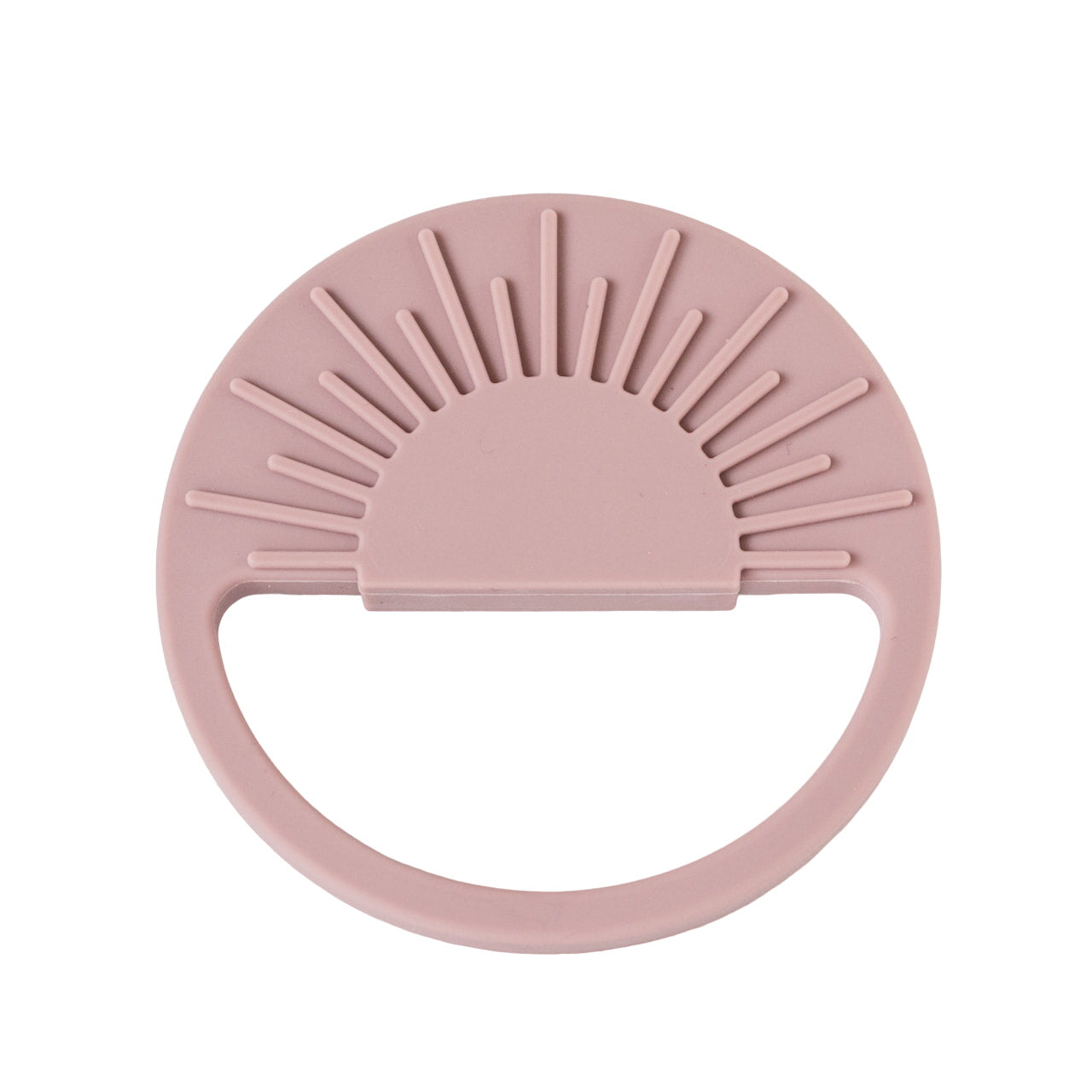 Light Rose Sunburst Teething Toy