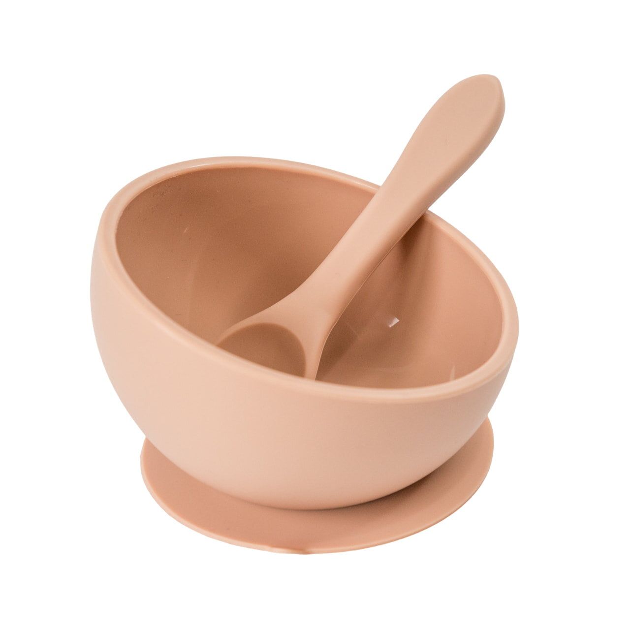 Apricot Suction Bowl And Spoon Set