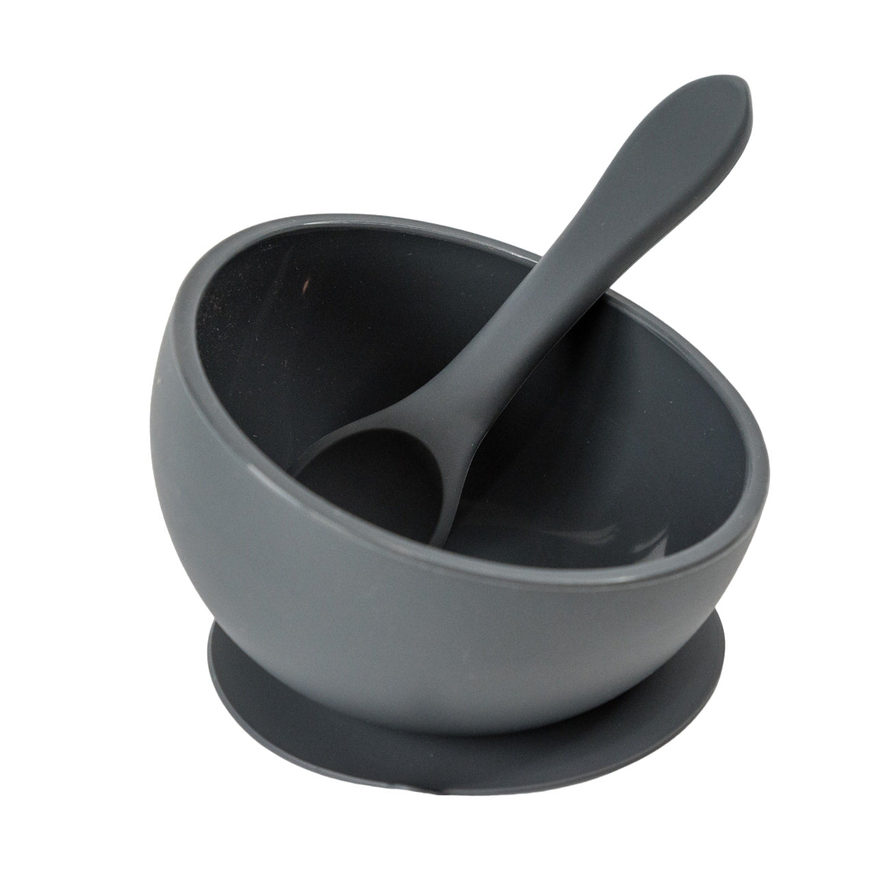 Charcoal Suction Bowl And Spoon Set