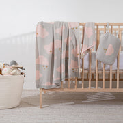 Dreamy Organic Cotton Baby Blanket And Burp Cloth Set