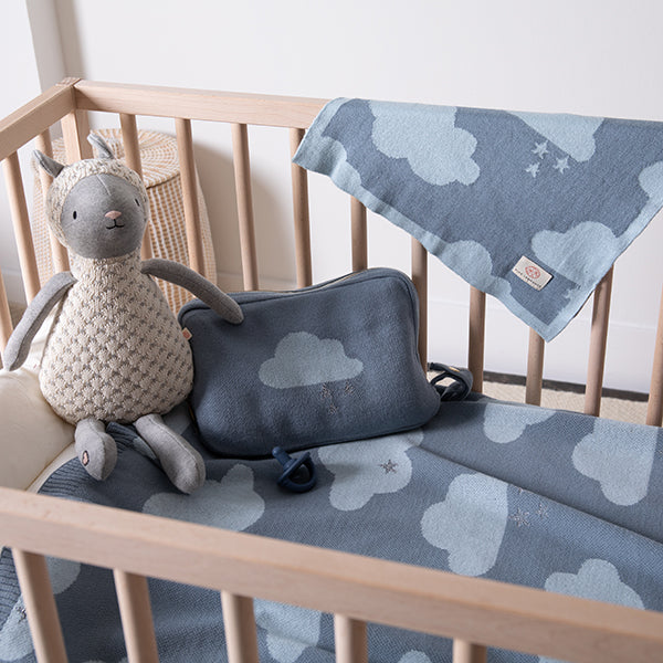 Dreamy Organic Cotton Baby Blanket And Burp Cloth Set