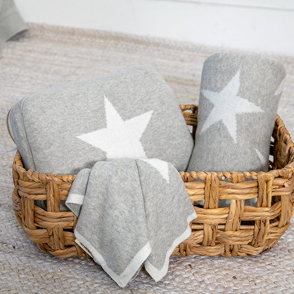 Stars Organic Cotton Baby Blanket And Burp Cloth Set