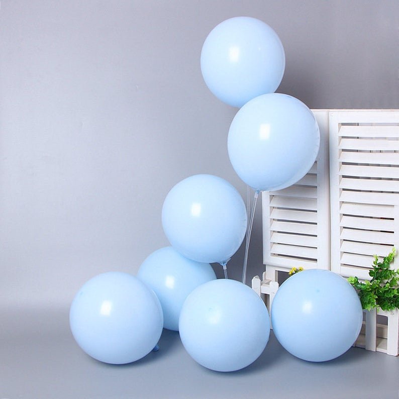 Pastel Blue, Gold & White Balloon Garland Kit