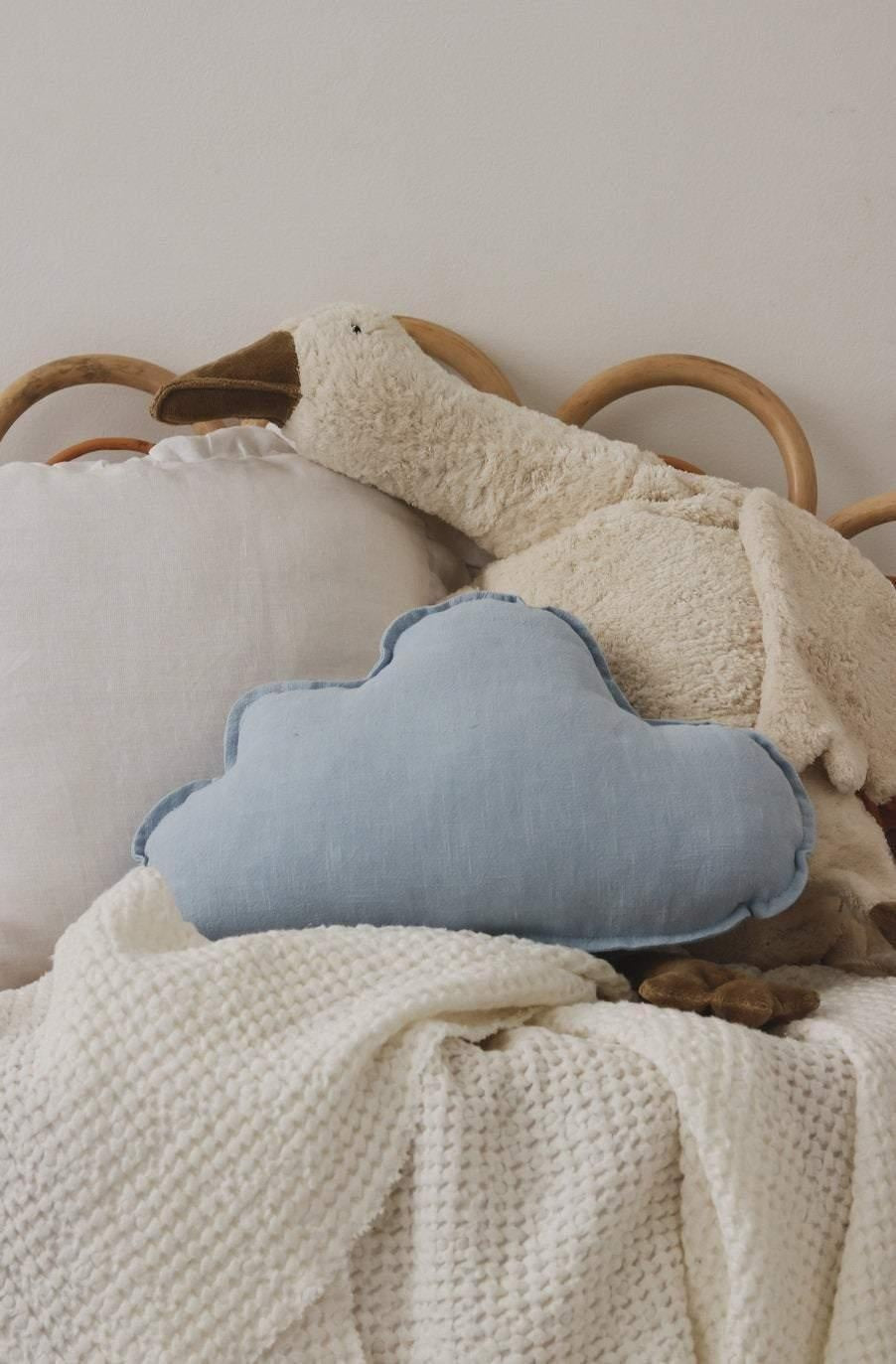 Moimili Linen “baby Blue” Cloud Pillow