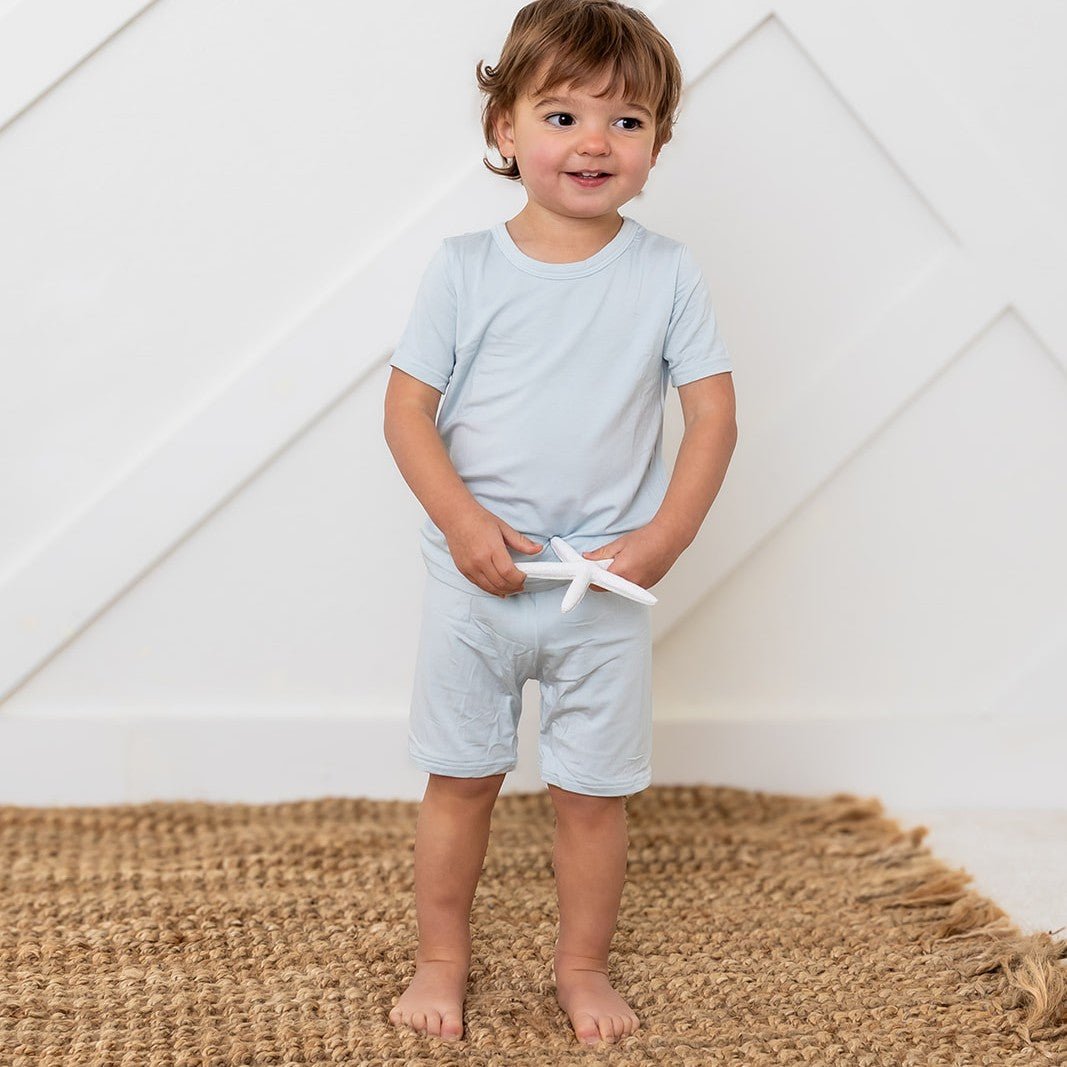 Baby Blue Shorts Pj Set