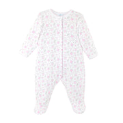 Blooming Flowers Printed Footie | Baby Girl