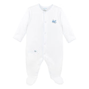 Mom And Baby Whale Embroidery Footie | Baby Boy
