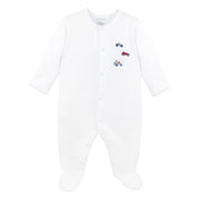 Toy Cars Embroidery Footie | Baby Boy