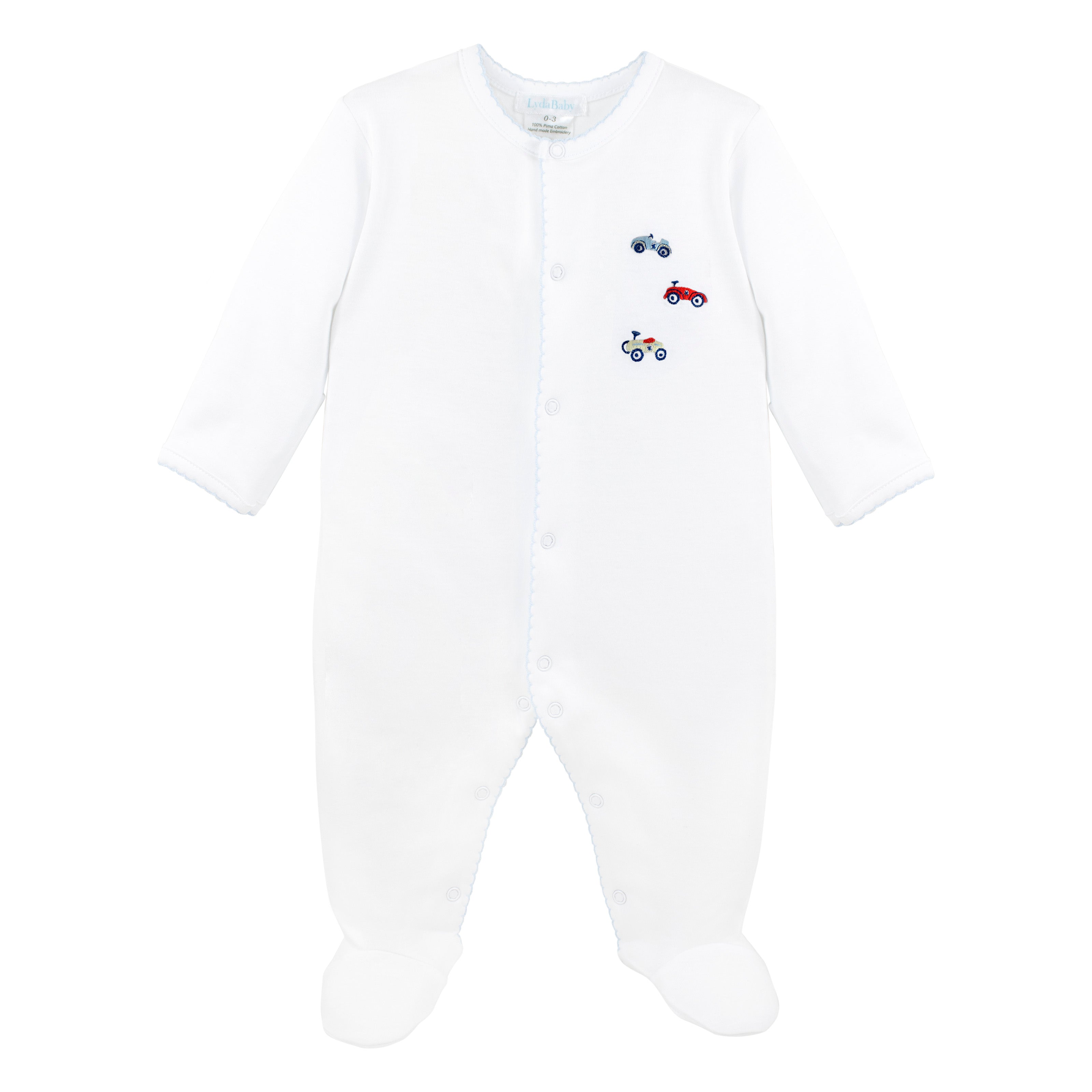 Toy Cars Embroidery Footie | Baby Boy