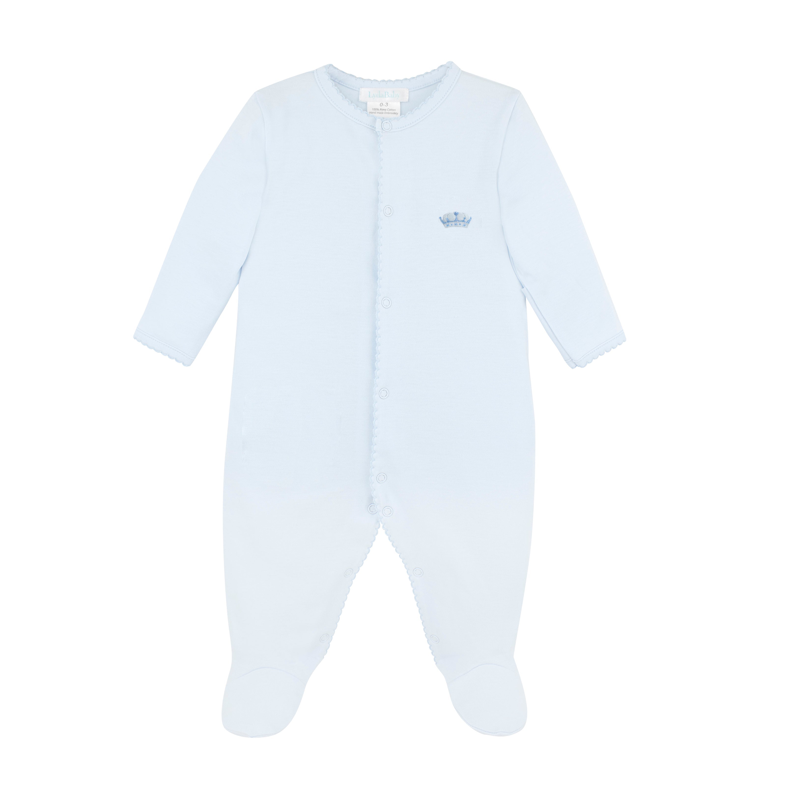 Little Prince Embroidery Footie | Baby Boy