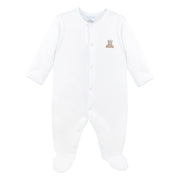 Love Teddy Embroidery Footie | Baby Boy