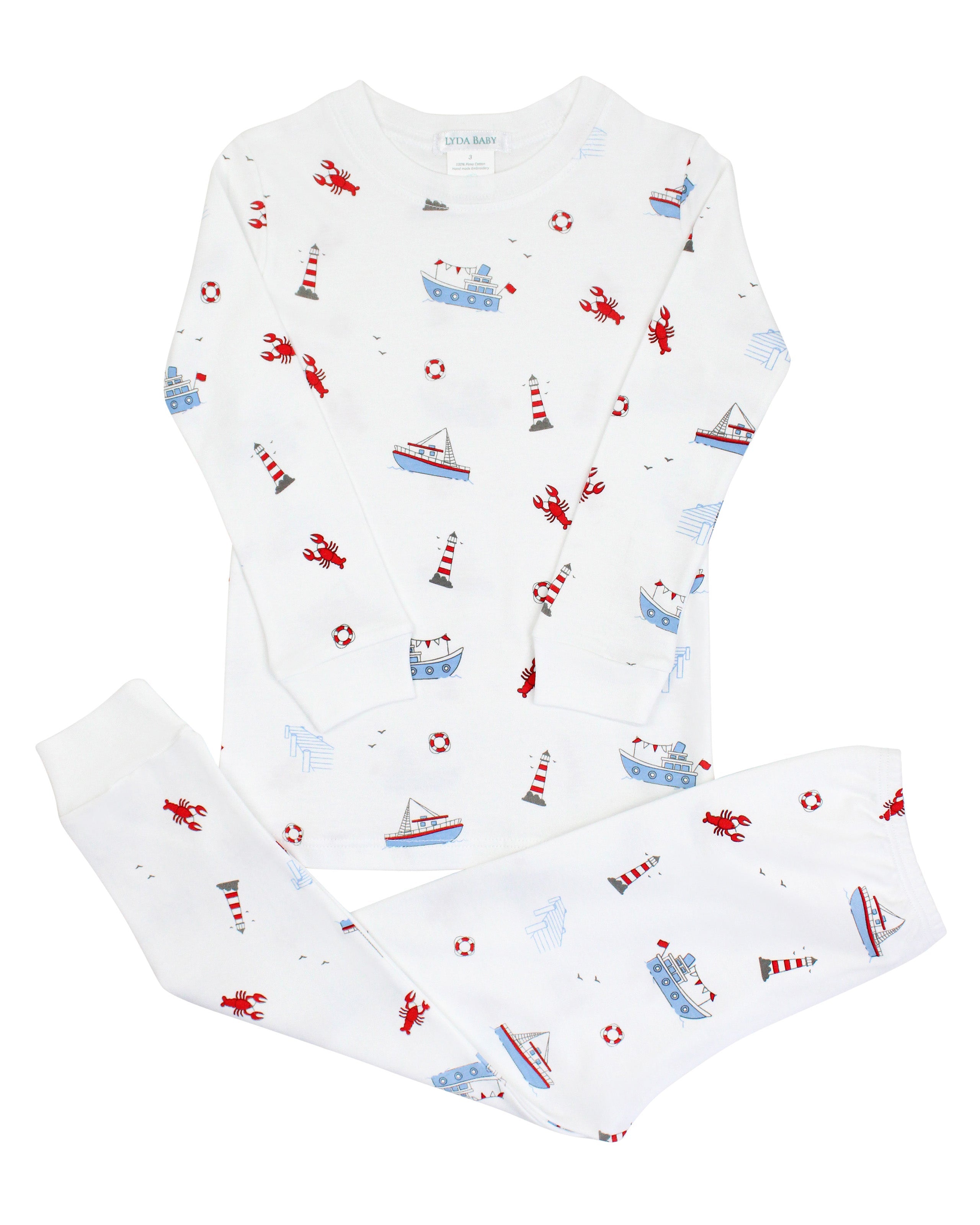 Lobster Boat Printed Pajama | Boy