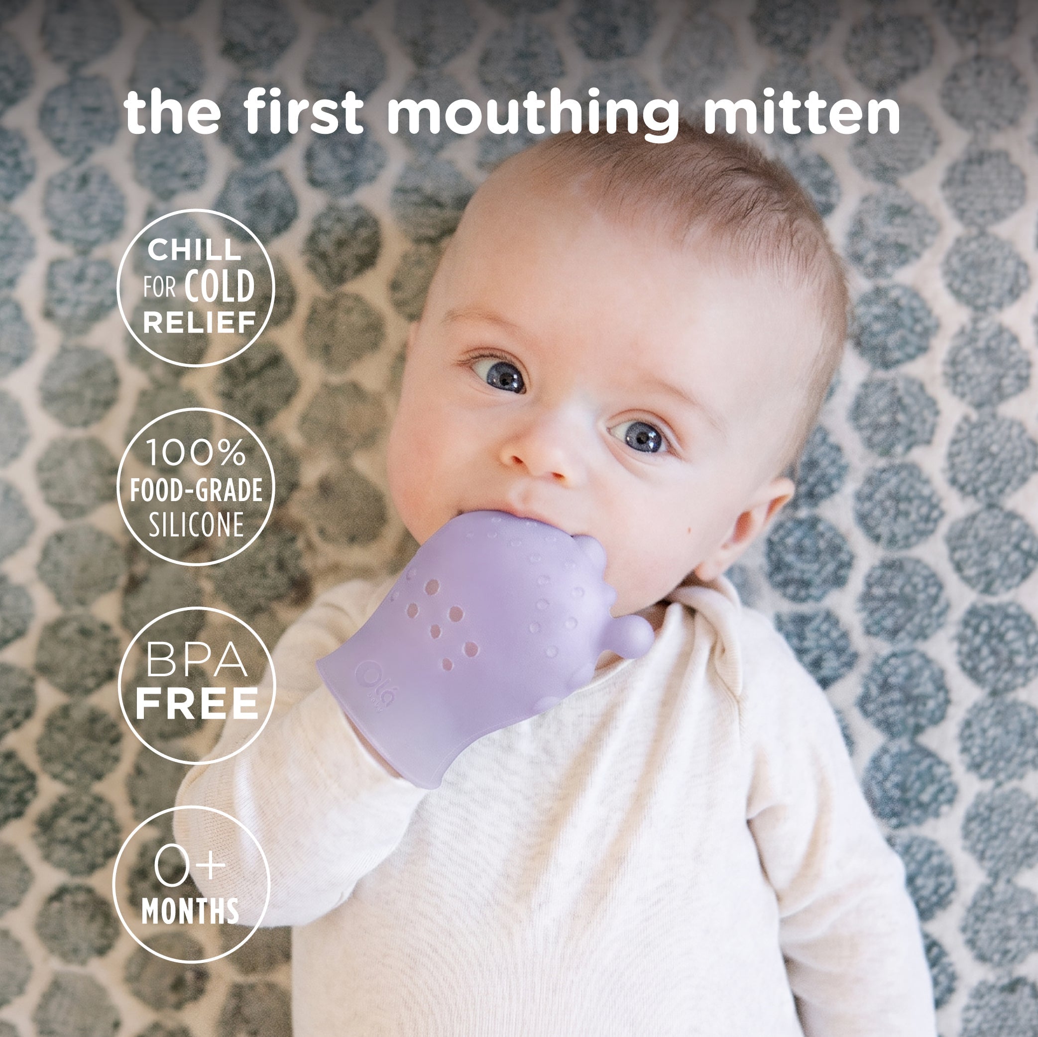 Mouthing Mitten For Teething Relief (2-pack)