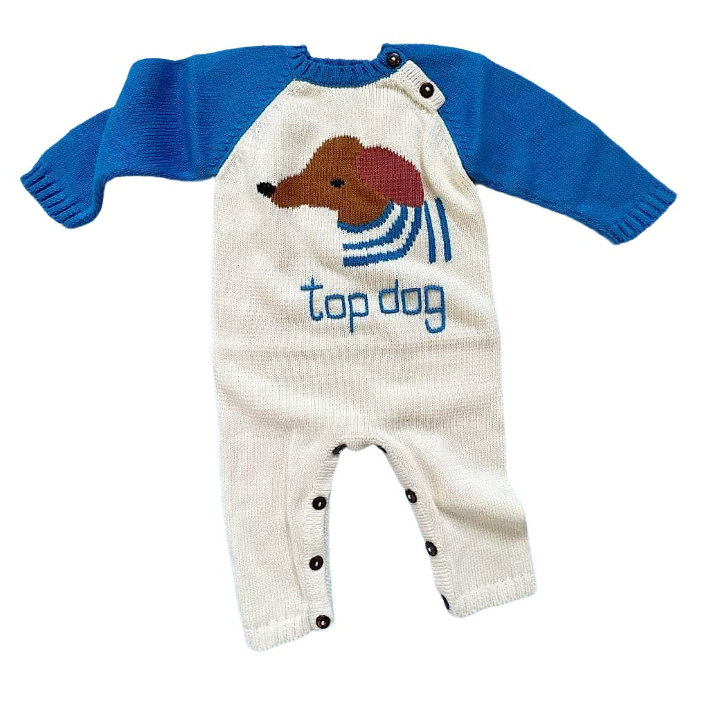 Knit Baby Romper-top Dog