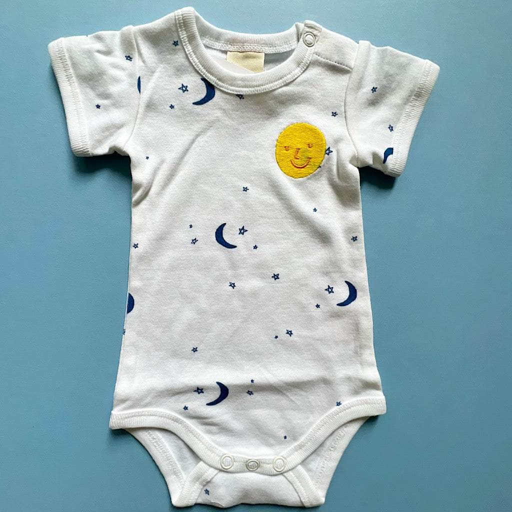 Moon And Stars Organic Cotton Baby Bodysuit