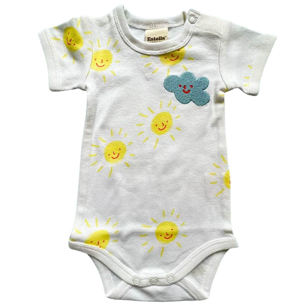 Organic Cotton Baby Bodysuit Sunshine Print
