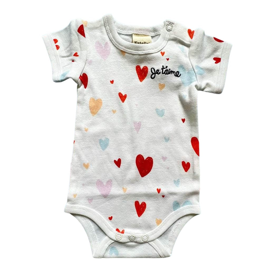 Printed Baby Onesie-hearts