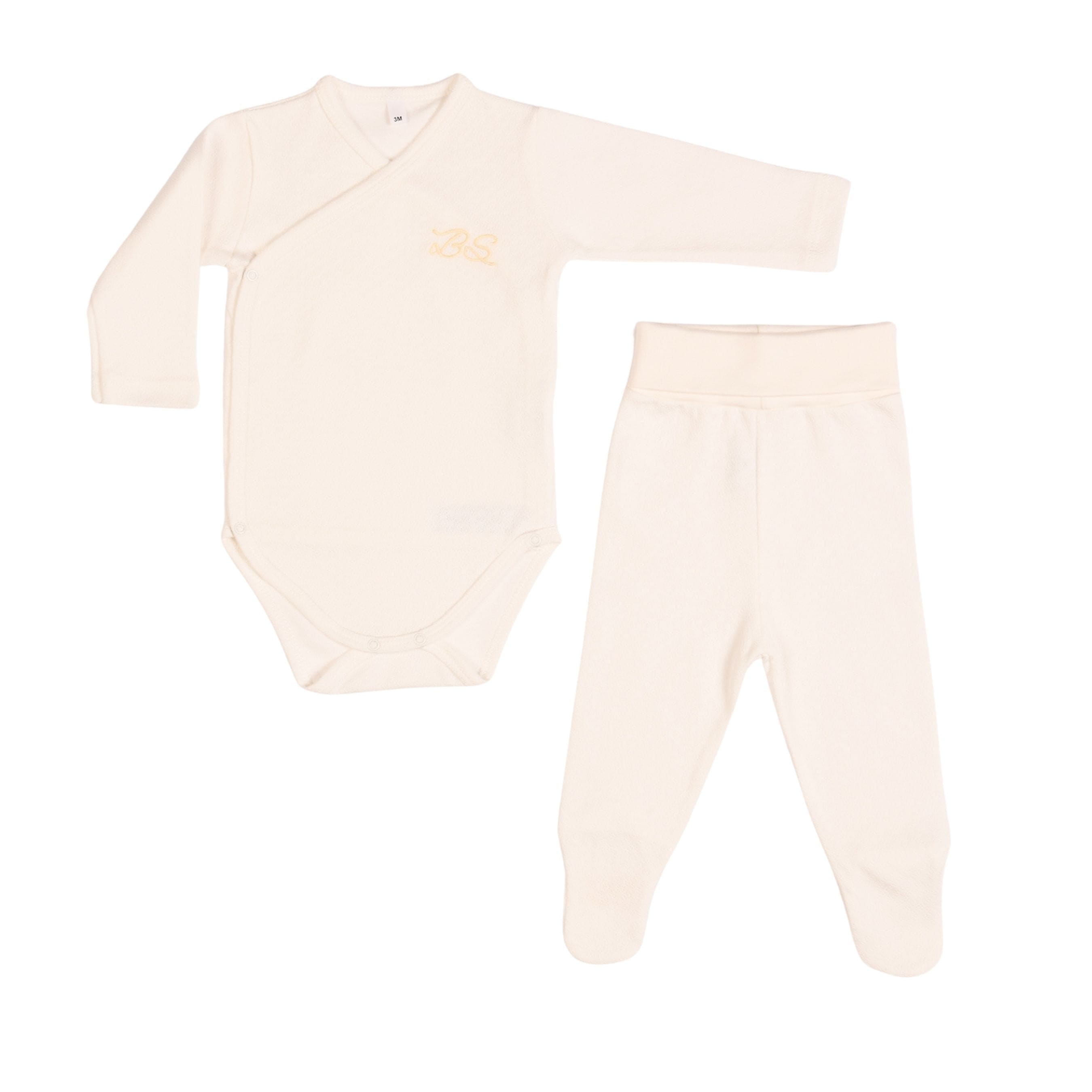 Bebe Sweeny Essentials | Baby Girls Light Pink And Ivory Leggings Set (4)