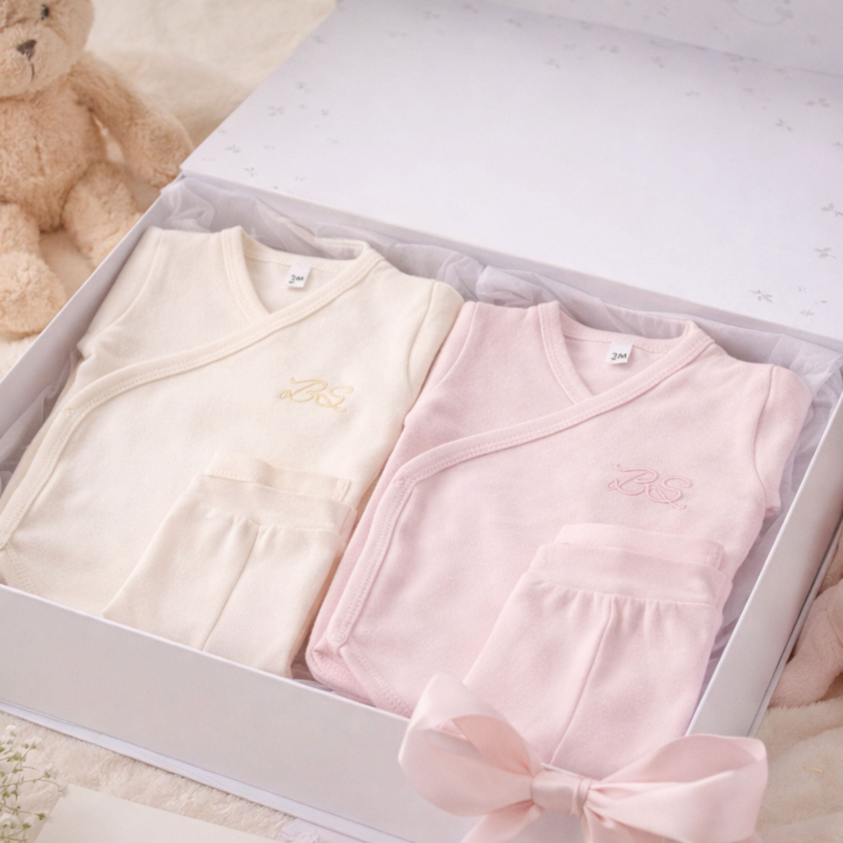 Essentials | Girls Pink & Ivory Leggings Set (4)
