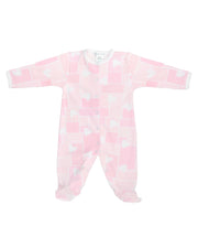 Hearts Patch Printed Footie | Baby Girl