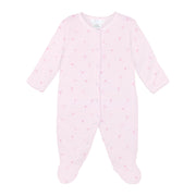 Pink Bubble Hearts Printed Footie | Baby Girl